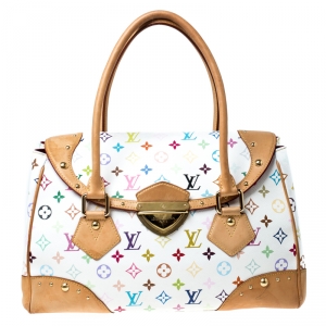 مملوكة مسبقًا Louis Vuitton White Monogram Multicolore Canvas Beverly GM Bag