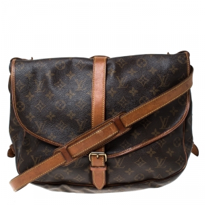Pre Owned Louis Vuitton Monogram Canvas Saumur 35 Messenger Bag