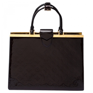 Pre Owned Louis Vuitton Amarante Monogram Vernis Deesse GM Bag
