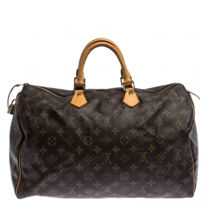Pre Owned Louis Vuitton Monogram Canvas Speedy 40 Bag