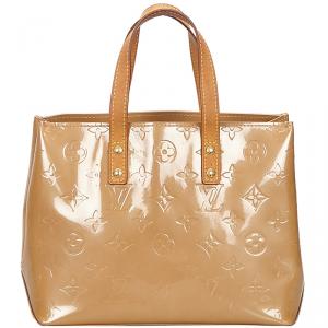 Pre Owned Louis Vuitton Brown Monogram Vernis Reade PM Bag