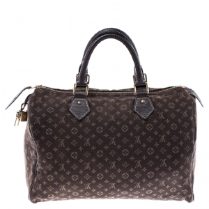 Louis Vuitton Fusain Monogram Canvas Mini Lin Speedy 30 Bag