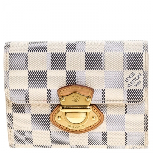 Louis Vuitton Damier Azur Canvas Joey Compact Wallet