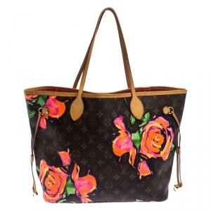 Louis Vuitton Monogram Canvas Limited Edition Stephen Sprouse Roses Neverfull MM Bag