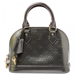 Pre Owned Louis Vuitton Girl Art Deco Monogram Vernis Leather Alma BB Bag