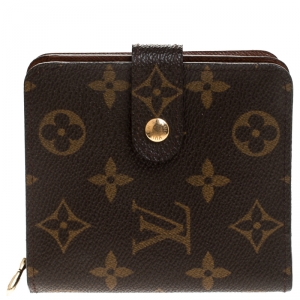 مملوكة مسبقًا Louis Vuitton Monogram Canvas Zip Compact Wallet