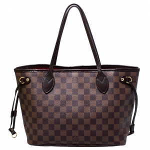 Louis Vuitton Damier Ebene Canvas Neverfull PM Bag