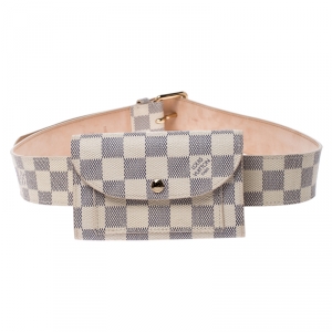 مملوكة مسبقًا Louis Vuitton Damier Azur Pochette Solo Belt Bag