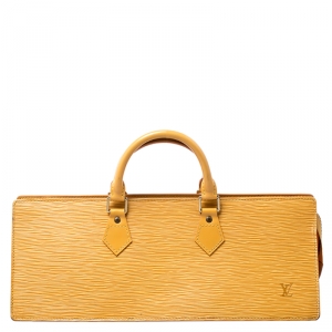 Pre Owned Louis Vuitton Tassil Yellow Epi Leather Sac Triangle Bag