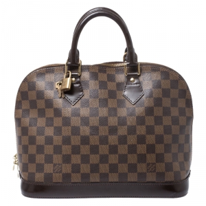 Pre Owned Louis Vuitton Damier Ebene Canvas Alma PM Bag