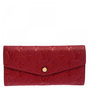 مملوكة مسبقًا Louis Vuitton Cherry Monogram Empreinte Leather Sarah Wallet