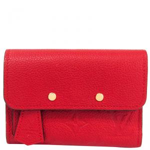 Pre Owned Louis Vuitton Cerise Monogram Empreinte Pont Neuf Compact Wallet