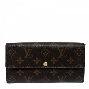 Louis Vuitton Monogram Canvas Sarah Continental Wallet 