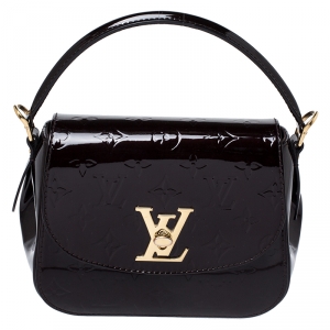 Pre Owned Louis Vuitton Amarante Monogram Vernis Pasadena Bag