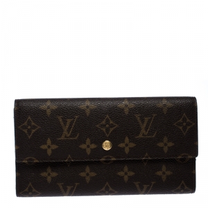 Louis Vuitton Monogram Canvas Sarah Continental Wallet 