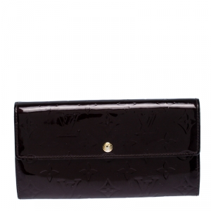 Louis Vuitton Amarante Vernis Monogram Sarah Continental Wallet 