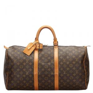 Pre Owned Louis Vuitton Monogram Canvas Keepall 50 Bag