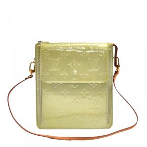 Pre Owned Louis Vuitton Light Green Monogram Vernis Mott Bag