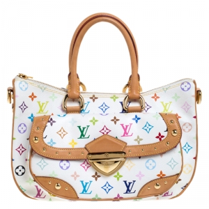 مملوكة مسبقًا Louis Vuitton White Multicolor Monogram Canvas Rita Bag
