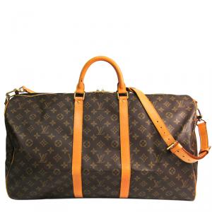 مملوكة مسبقًا Louis Vuitton Monogram Canvas Keepall Bandouliere 55 Bag
