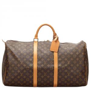 Pre Owned Louis Vuitton Monogram Canvas Keepall 55 Bag
