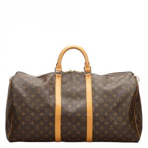 Pre Owned Louis Vuitton Monogram Canvas Keepall 55 Bag