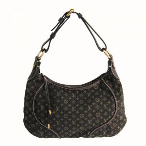 Pre Owned Louis Vuitton Fusain Monogram Mini Lin Canvas Manon PM Bag