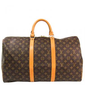 Pre Owned Louis Vuitton Monogram Canvas Keepall 50 Bag