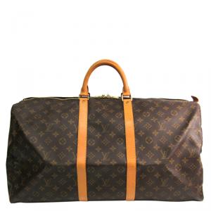 Pre Owned Louis Vuitton Monogram Canvas Keepall 55 Bag