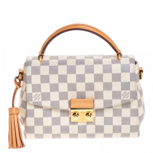 Pre Owned Louis Vuitton Damier Azure Canvas Croisette Bag
