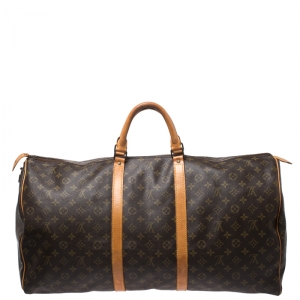 Pre Owned Louis Vuitton Monogram Canvas Keepall 60 Bag