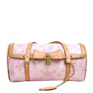 Pre Owned Louis Vuitton Pink Monogram Canvas Murakami Cherry Blossom Papillon Bag