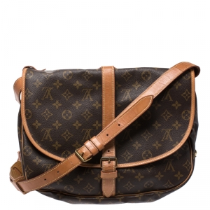 Pre Owned Louis Vuitton Monogram Canvas Saumur 35 Messenger Bag
