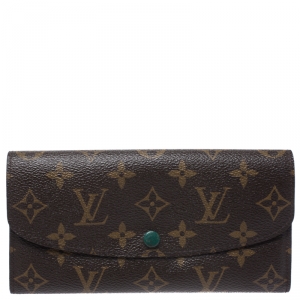 Louis Vuitton Brown/Green Monogram Canvas Emilie Wallet