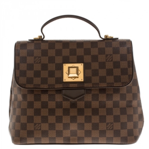 Pre Owned Louis Vuitton Damier Ebene Canvas Bergamo MM Bag