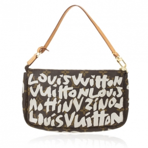Pre Owned Louis Vuitton Monogram Limited Ed Stephen Sprouse Graffiti Pochette Accessoires