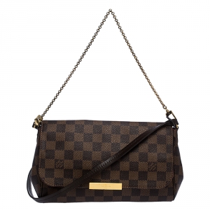 Pre Owned Louis Vuitton Damier Ebene Canvas Favorite MM Bag