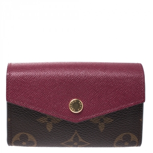 Pre Owned Louis Vuitton Fuchsia Monogram Canvas Sarah Multicartes Wallet