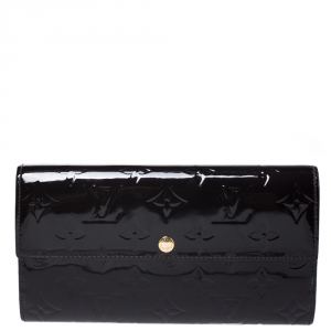 Louis Vuitton Terre D'Ombre Vernis Monogram Sarah Continental Wallet