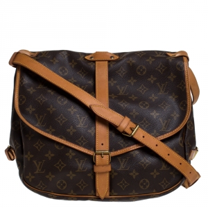 Pre Owned Louis Vuitton Monogram Canvas Saumur 35 Messenger Bag