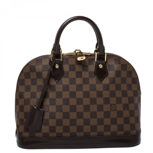 Pre Owned Louis Vuitton Damier Ebene Canvas Alma PM Bag