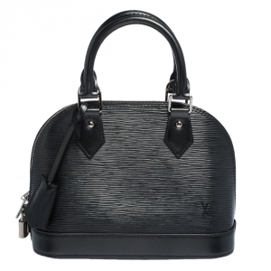 Pre Owned Louis Vuitton Anthracite Nacre Epi Leather Alma BB Bag