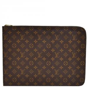 Pre Owned Louis Vuitton Monogram Canvas Poche Documents Clutch Bag
