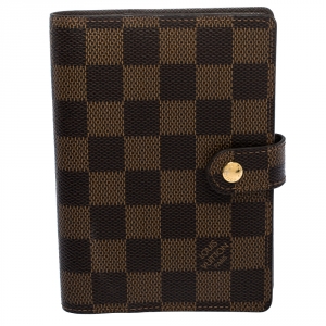 مملوكة مسبقًا Louis Vuitton Damier Ebene Canvas Ring Agenda Cover