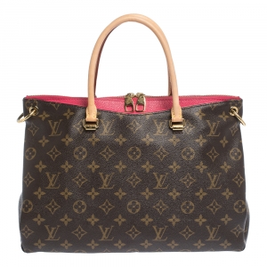 Pre Owned Louis Vuitton Pink Monogram Canvas Pallas MM Bag