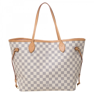 Louis Vuitton Damier Azur Canvas Neverfull MM Bag