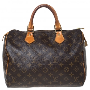 Pre Owned Louis Vuitton Monogram Canvas Speedy 30 Bag