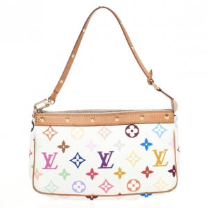 مملوكة مسبقًا Louis Vuitton White Multicolore Pochette Accessoires