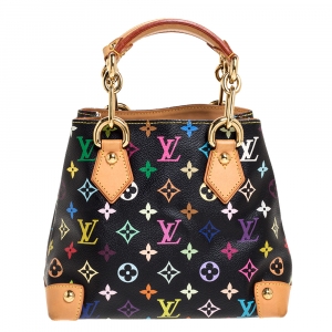 مملوكة مسبقًا Louis Vuitton Black Multicolor Monogram Canvas Audra Bag