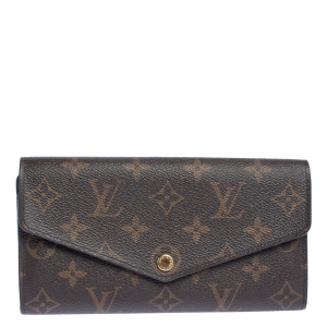 Pre Owned Louis Vuitton Monogram Canvas Sarah Wallet